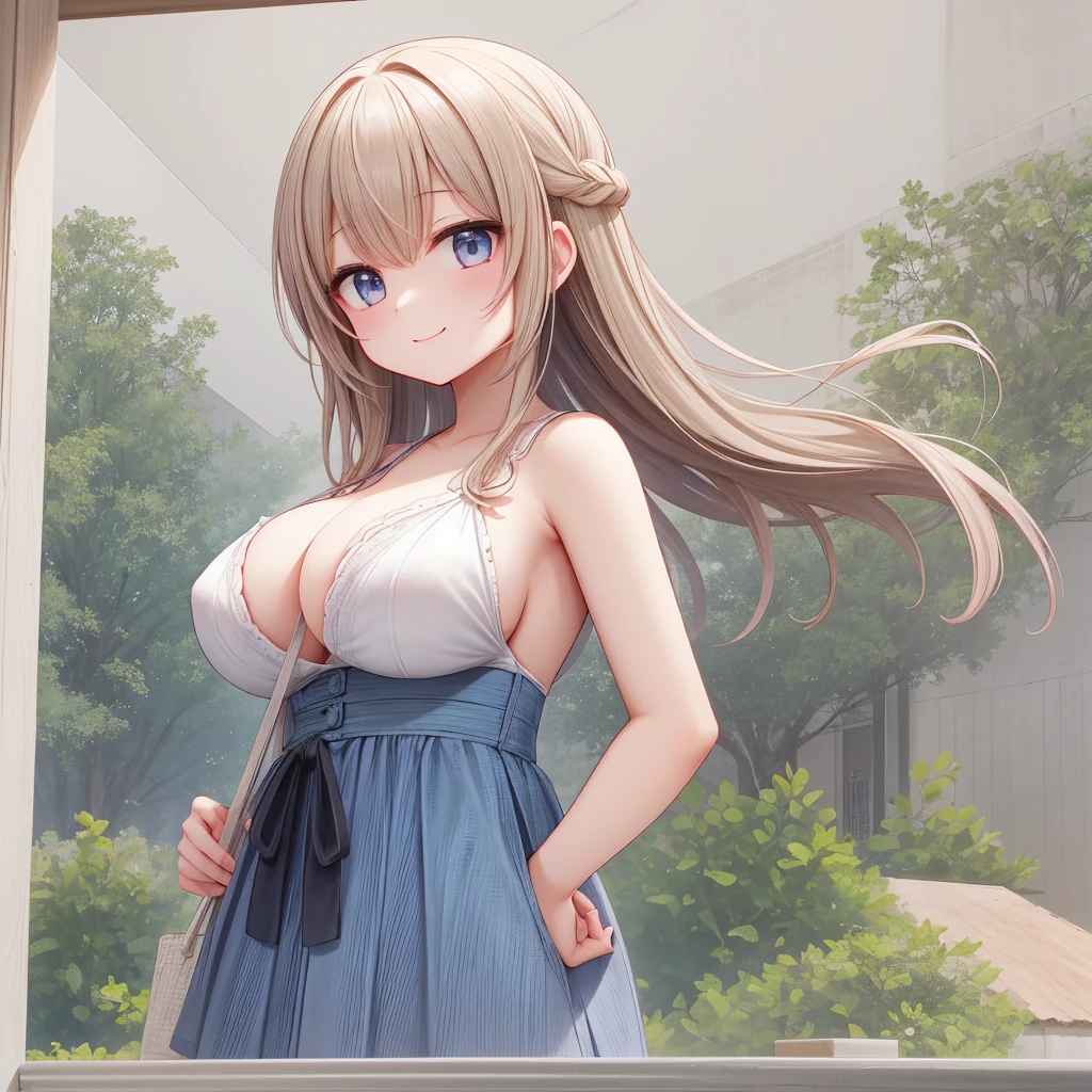 1 Girl、smile、、Big Breasts、summer