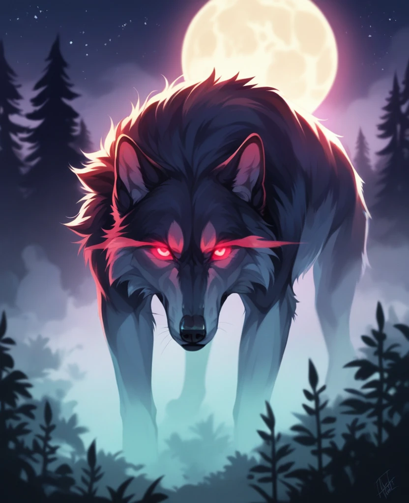 a majestic wolf howling at the full moon in a dark mystical forest, moonlight shining through the trees, dramatic lighting, cinematic composition, 8k, unreal engine, highly detailed, photorealistic, hyperrealistic, dramatic lighting, moody atmosphere, dramatic shadows, vibrant colors, glowing eyes, fur with intricate details, nature, wilderness, night sky, stars, fog, mist, depth of field