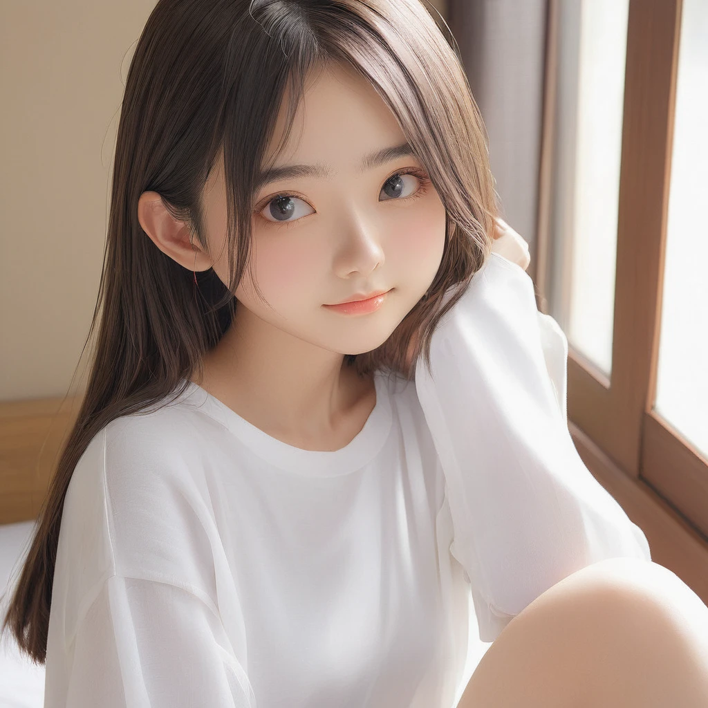(masterpiece, Highest quality:1.2), One girl, alone,bony body、15 years old