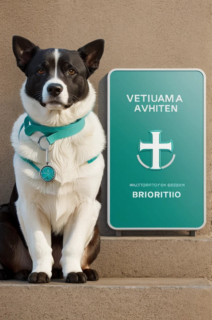Hello, how are you?
Could you help me by creating a veterinary logo with matte and aqua green colors?, that contains the Andean cross also. The veterinarian's name is Andina.