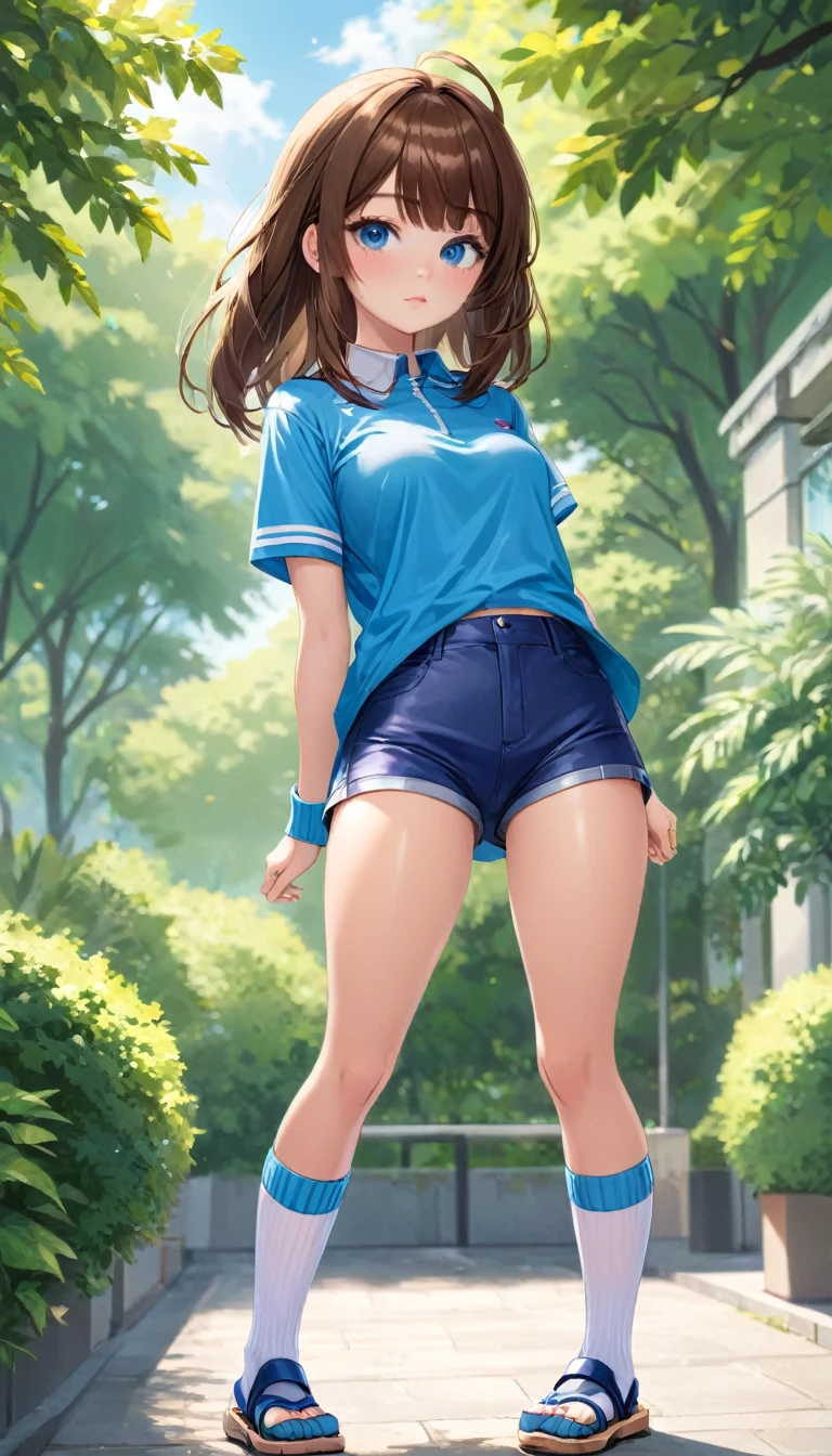 (masterpiece, highest quality, High resolution, realistic pictures, realistic skin:1.1), 
(wearing a hoodie, wearing a floral miniskirt, wearing long boots:1.1), 
1 Japanese girl, alone, beautiful eyes, shining eyes, provocative expression, brown hair, medium long hair, university student, filming location park, (Sit on the ground holding your knees, showing your panties between your thighs and skirt:1.5), 
(slightly exposed pants: 1.5), 
(Simple light blue satin panties: 1.5), 
(Not wearing a uniform:1.5), 
NSFW