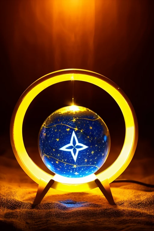 A bewitching astrologer, a glowing crystal ball, words of prophecy,