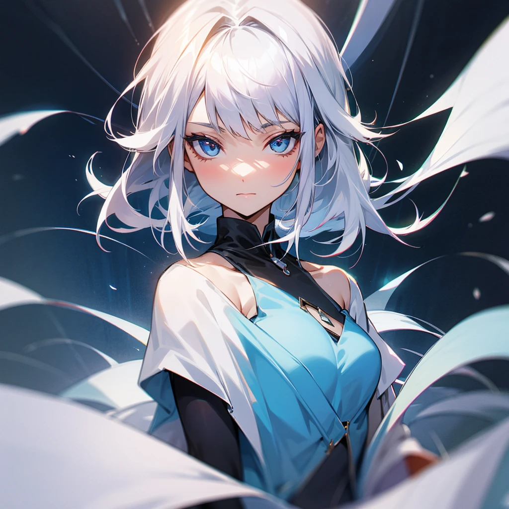 Pretty girl with silver hair