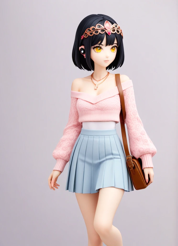 Tabletop, highest quality, figure, Super detailed, In detail, High resolution, 8k wallpaper, Perfect dynamic composition, Beautiful fine details, Women's Fashion Summer,Short Bob Hair,Small Breasts Natural Color Lip, Bold sexy pose,smile,Harajuku、20-year-old girl、cute、sexy shot looking at camera
