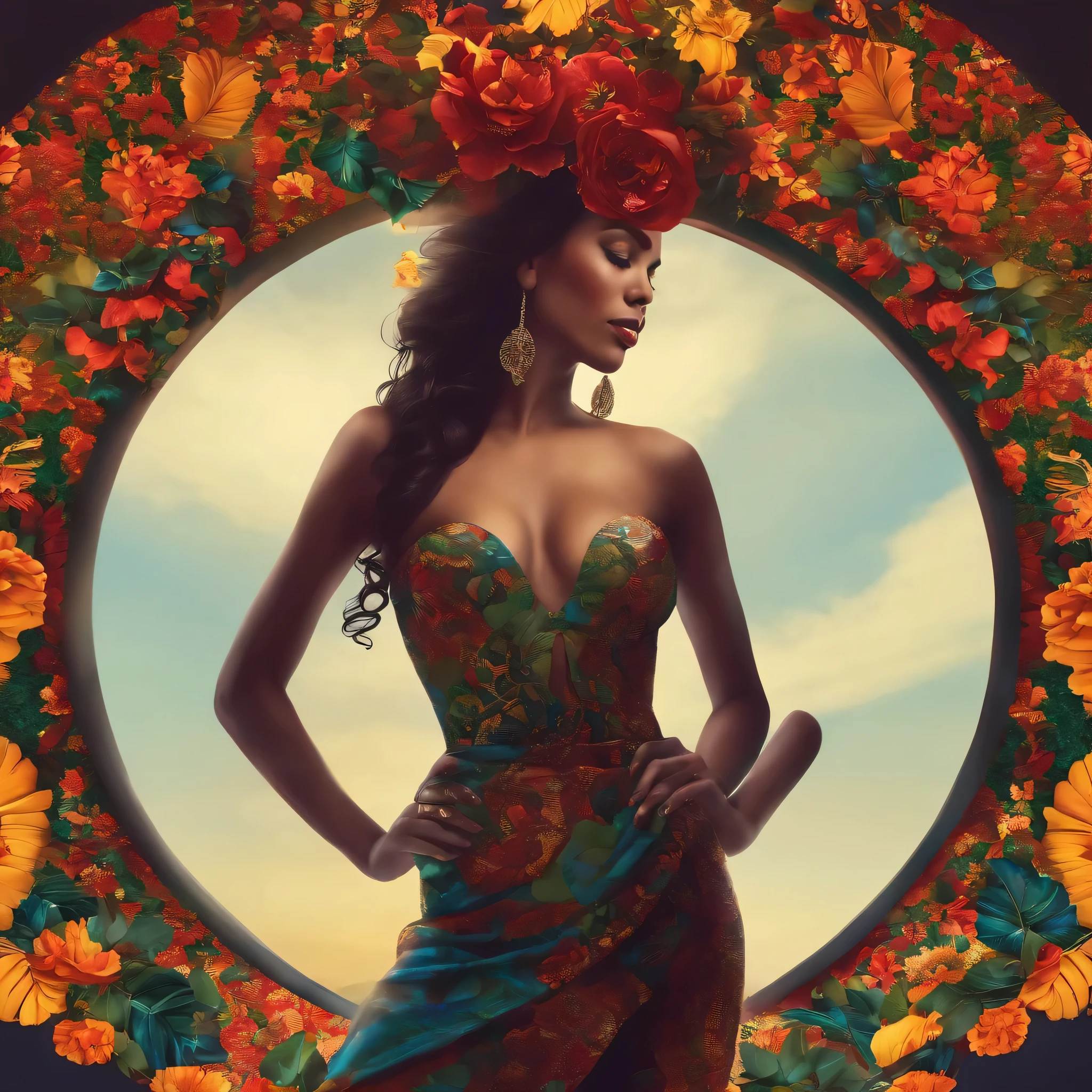 Woman silhouette、Sexy and perfect style、Large Bust、Big hips、