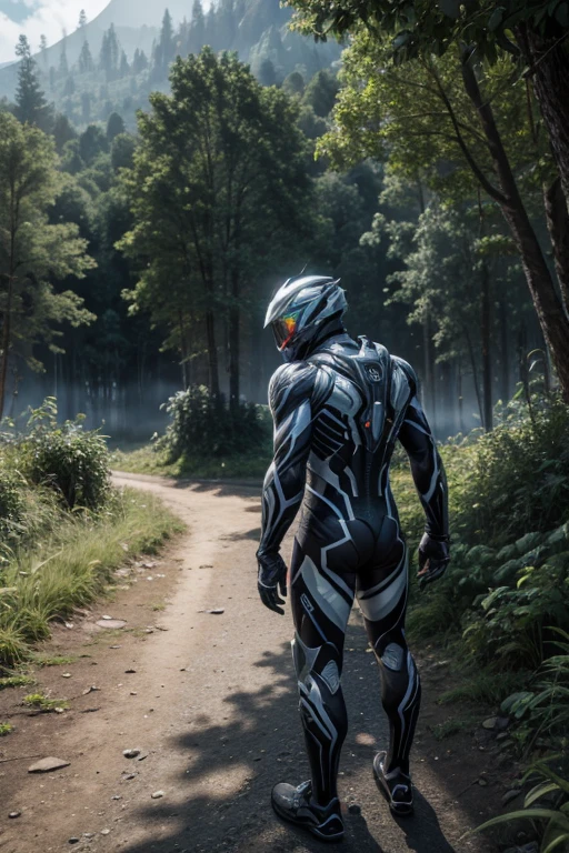 crysis nanosuit on an epic background