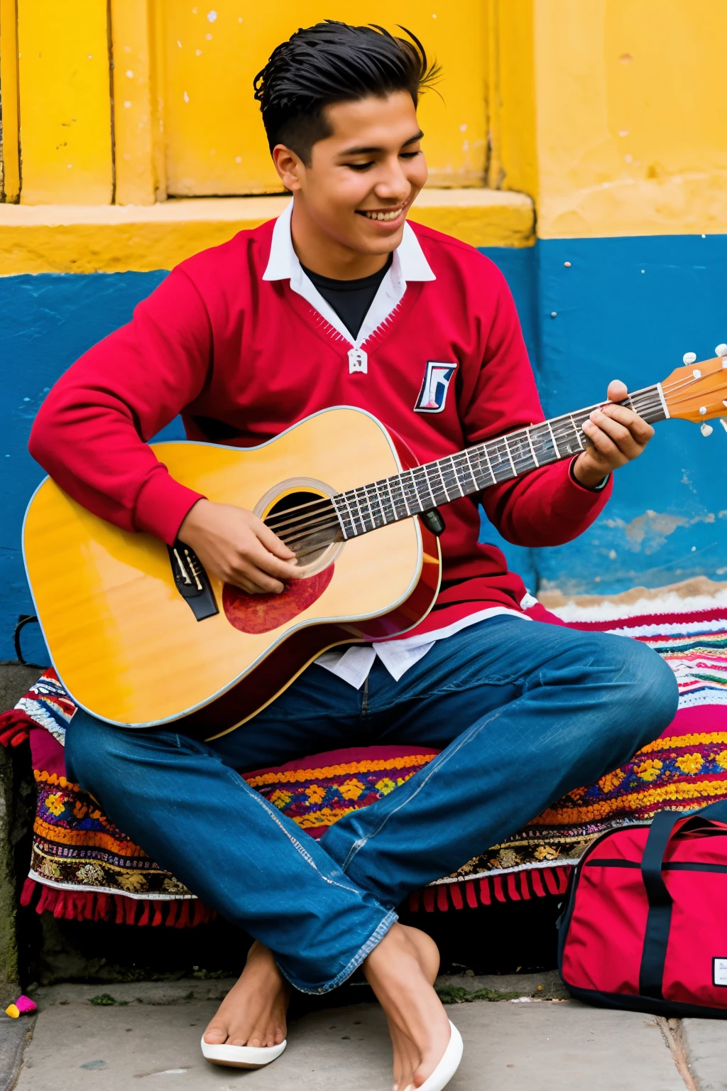 young man spreading Peruvian music