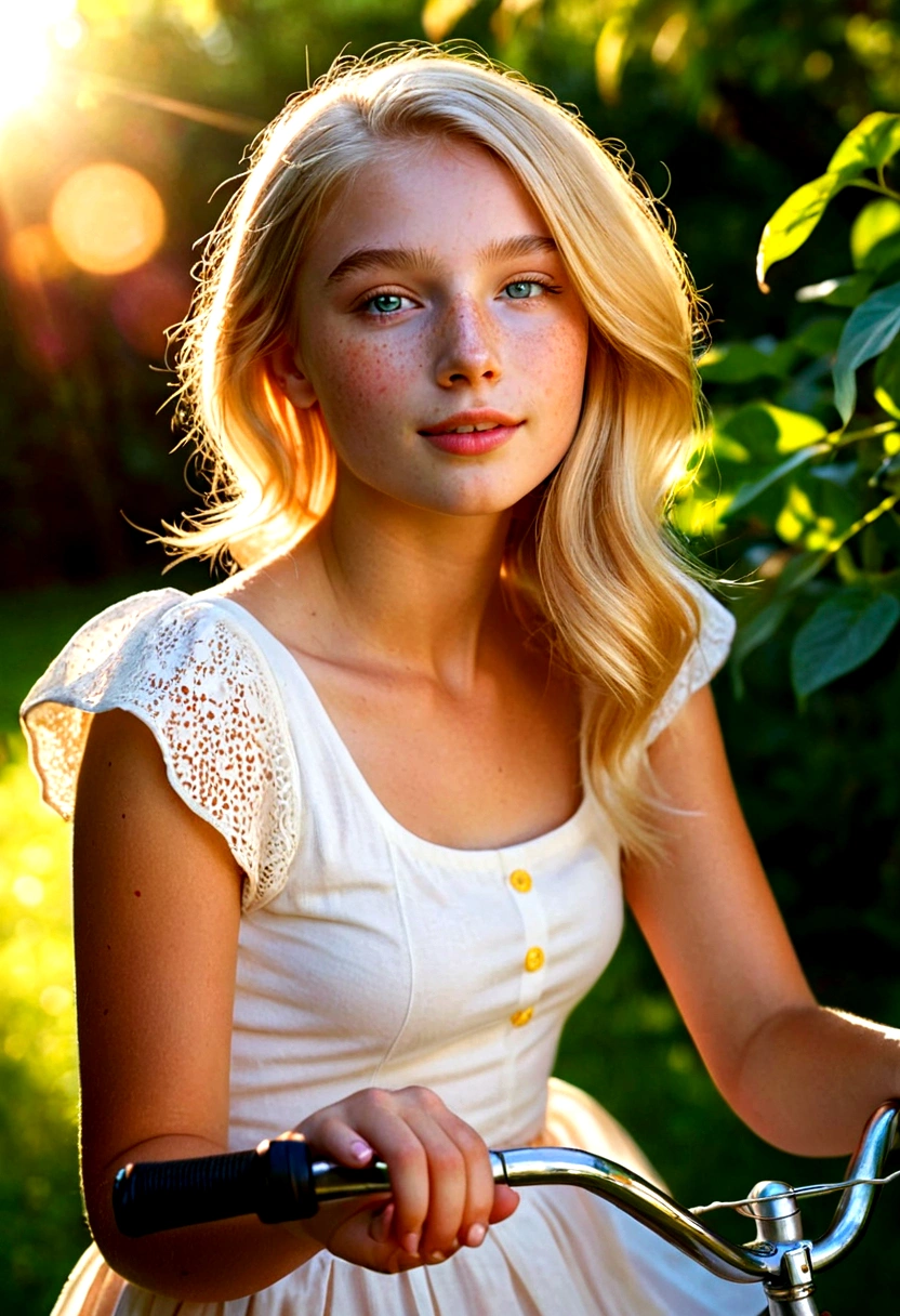 (best quality, masterpiece, highest detailed), (photorealistic:1.2), raw photo, professional photo, very thin girl, blonde, long blond hair, in a white transparent dress, ((wet)),  posing in a field in the rain, looking at the camera  ,(rain:0.8), sunlight passing through the hair,  (vibrant color), (intricate details), exposure blend, bokeh, dim light, (hdr:1.4), high contrast, (muted colors, dim colors, soothing tones:1.3), low  saturation, morbid