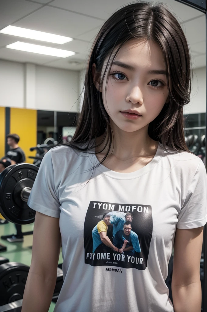 create a t-shirt print about gym