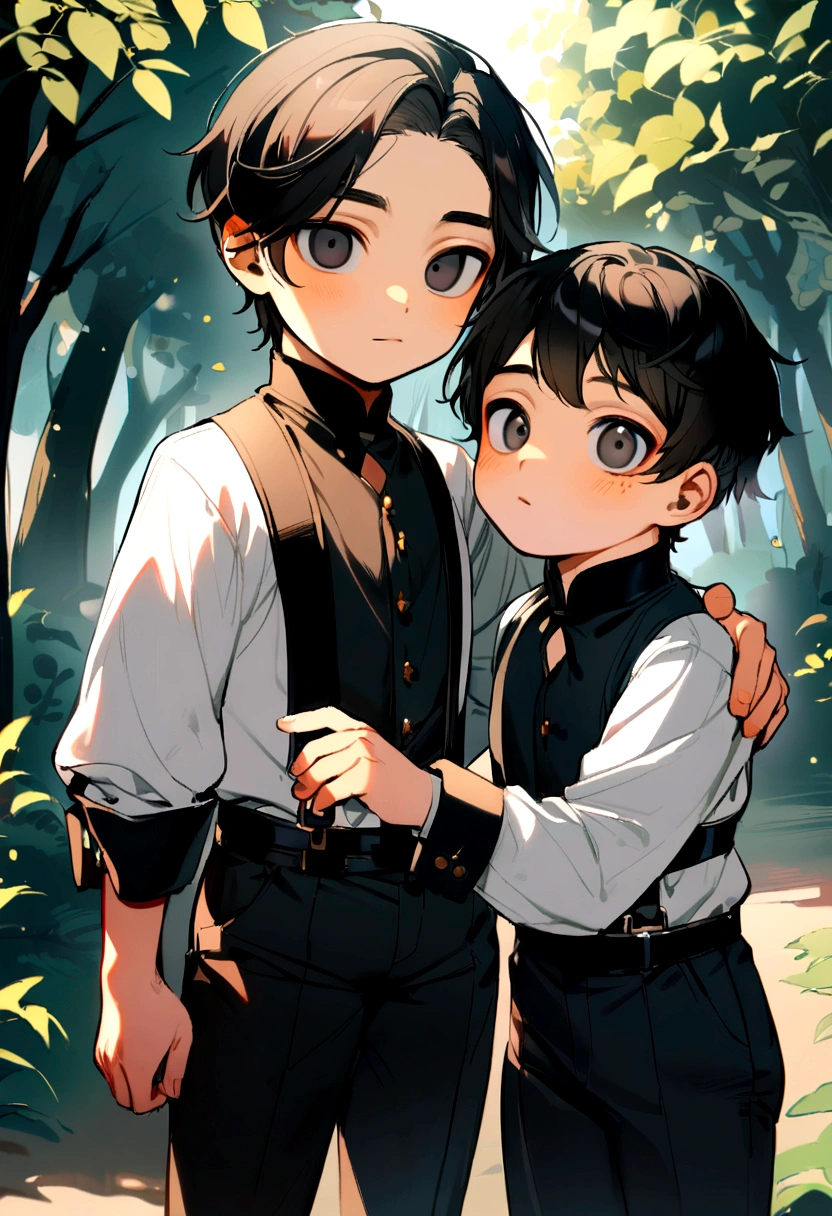 2 twin boys of Korean descent, 6 *********, black eyes, black hair 