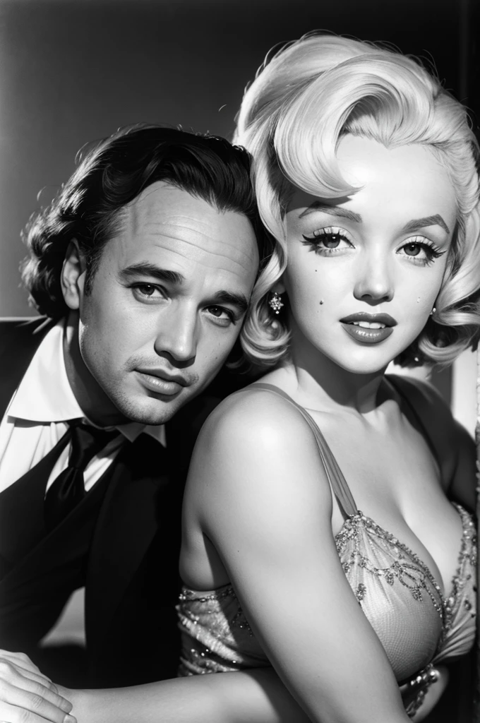 Marilyn Monroe and Marlon Brando as a couple