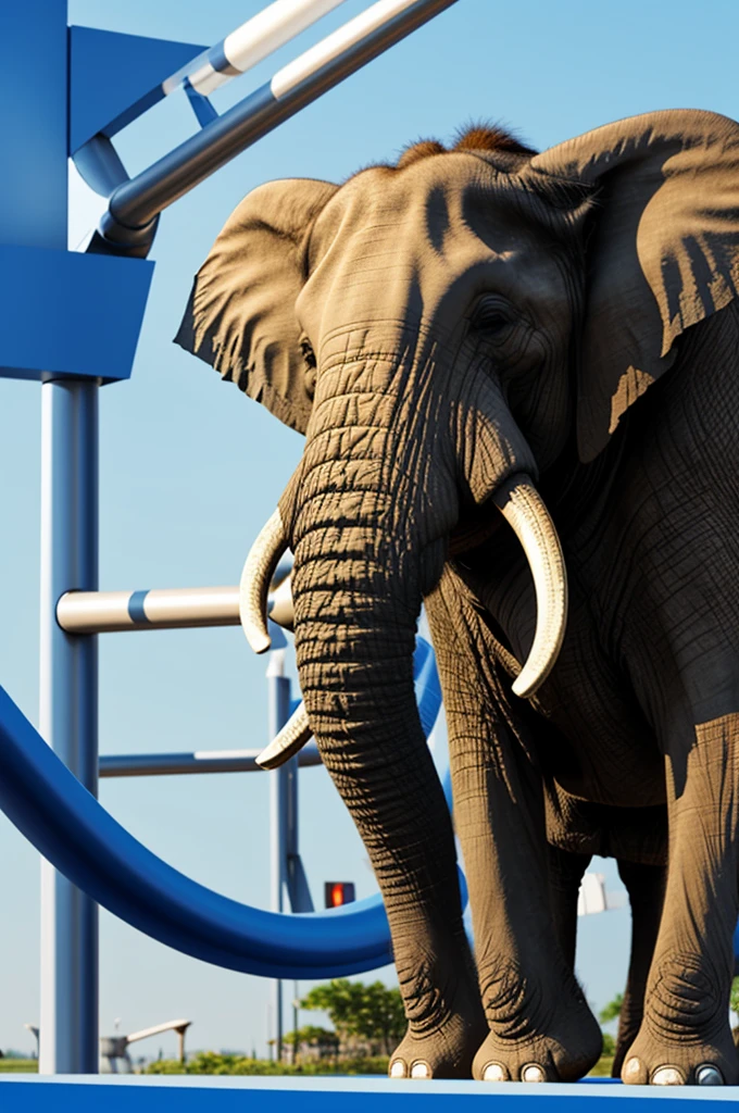 create an animated elephant for the 2028 olympics