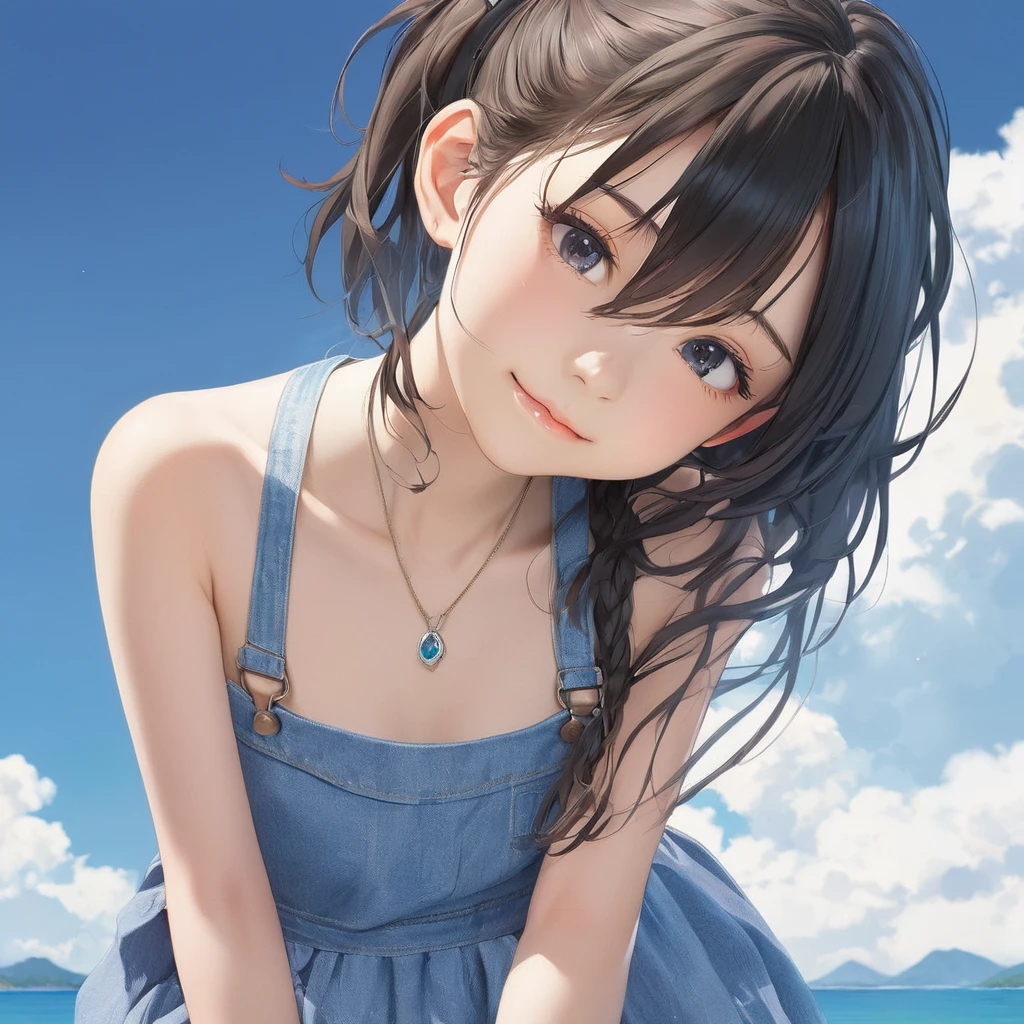 (masterpiece, Highest quality:1.2), One girl, alone,bony body、15 years old、Anime Style