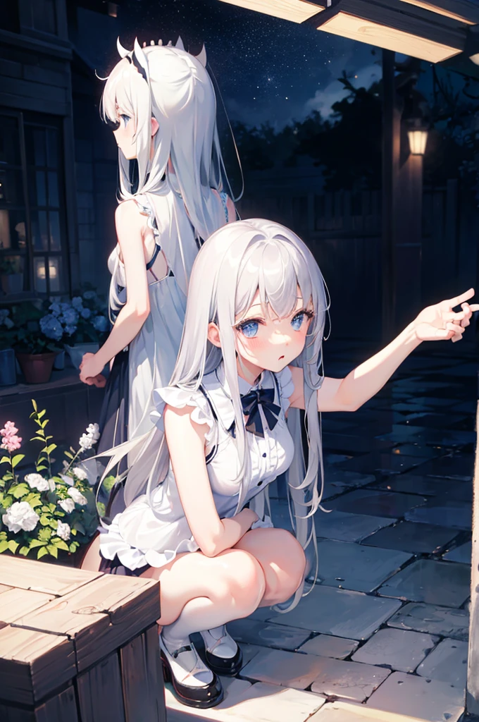 M-shaped legs、黄色のPanties、Leaning forward、、Light silver hair、Semi-long hair、garden、night、、Pale blue eyes、Blushing、、Random pose、Looks like she&#39;s about to cum、Glamorous expression、Blushing、Yellow underwear、Cute underwear、Undressing、、Bedroom、On the bed、M-shaped legs、Random pose,Show your pants、Light silver hair、Semi-long hair、Panties、night、、Pale blue eyes、night、night、Not wearing a bra、、Blushing、lipstick、Perfect hands、Detailed hands、nightのgarden、hand bra