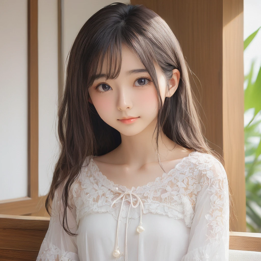 (masterpiece, Highest quality:1.2), One girl, alone,bony body、15 years old
