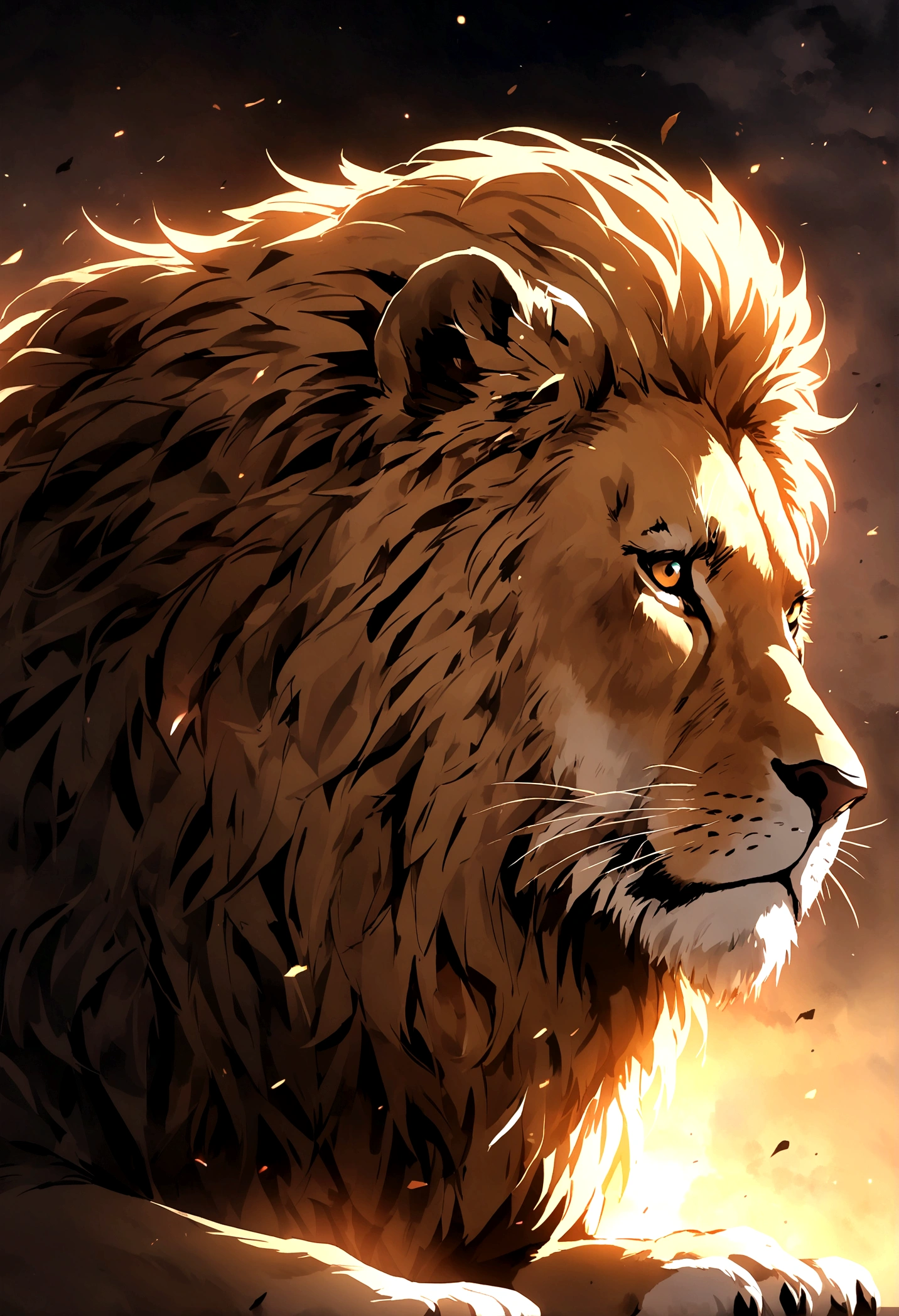 A lion with the name Abdul Hanan written on it