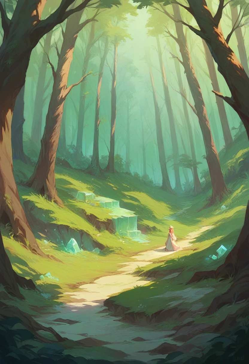 A beautiful crystal forest with glow ✨️