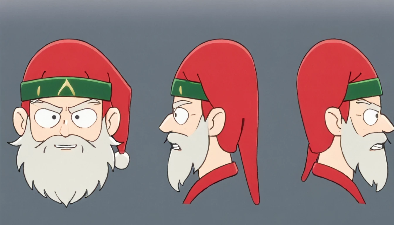 score_9, score_8_up, score_7_up, score_6_up, score_5_up, score_4_up, BREAK source_anime, frond an side, multiple views, front and side, headshot,1Santa Claus.