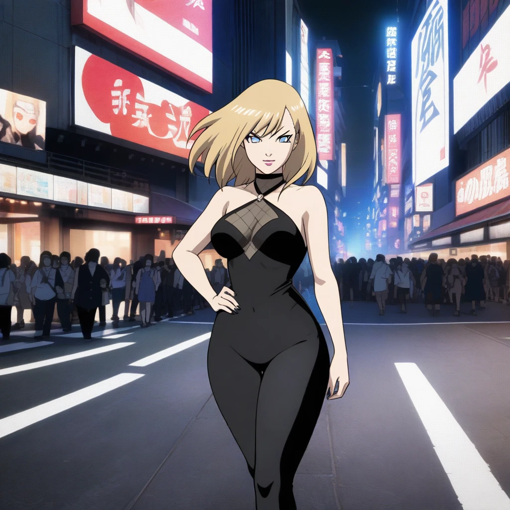 sexy anime girl named Lisa standing in Tokyo, Naruto style #Base Model #Anime