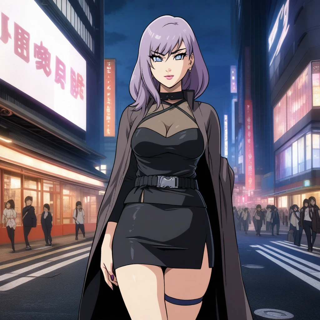 sexy anime girl named Lisa standing in Tokyo, Naruto style #Base Model #Anime