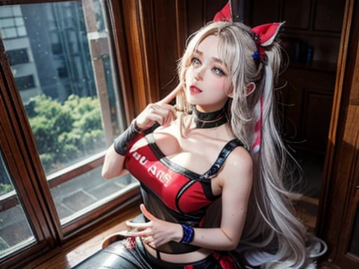 (Vulgar),Sex Addicted ,Super Breasts,Sweaty skin,(Drooling:1.2),Orgasm juices,Near fainting,Vaginal discharge,A woman who was sexually assaulted,Blowjob, how,Making a peace sign,throw,He accomplished it., (Sweaty chest:1.3),Locked Room,crowd
