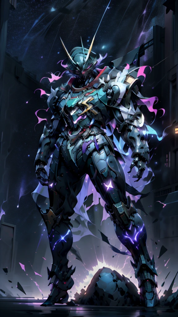 A Dragon Emperor in the Milky Way, Sun Surface on background, Golden Saint Seiya Limb Armor, (Cloak), (Dragon Symbol: 1.5), (Gundam Exia: 1.5), (Starry Sky: 1.8) (Mecha) (Mechanical) (Armor), (Open leg: 1.3), Perfect, (Wide Angle), (Black Background: 1.6), Best Quality, Masterpiece, Super Resolution, (Reality: 1.4), Crazy Detail, Unrealistic Engine Style, Boca Effect, David La Chapelle style lens, bioluminescent palette: light blue, light gold, light pink, bright white, wide angle, ultra-fine, cinematic still life, vibrant, Sakimichan style, perfect eyes, highest image quality 8K, inspired by Harry Winston, Canon EOS R 6 shooting masterpiece "Chaos 50,--, under eye mole, ray tracing, surrealism, textured skin