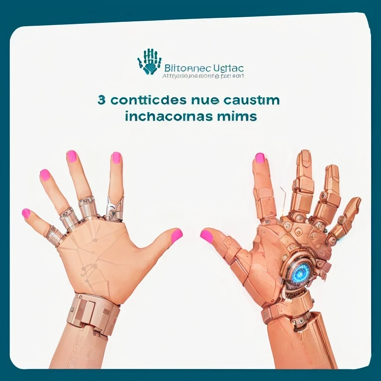 there is a drawing of a hand with a robotic arm, cybernetic hands, cyber limbs, mechanical hands, mechanical members, mechanical members, robot hands, detailed mechanical hands, big robot hand, bionic cyborg implants, Cybernetic body parts, mechanical paw, bionic implants, bionics, Bionic Arms and Eyes, Mechanical arm