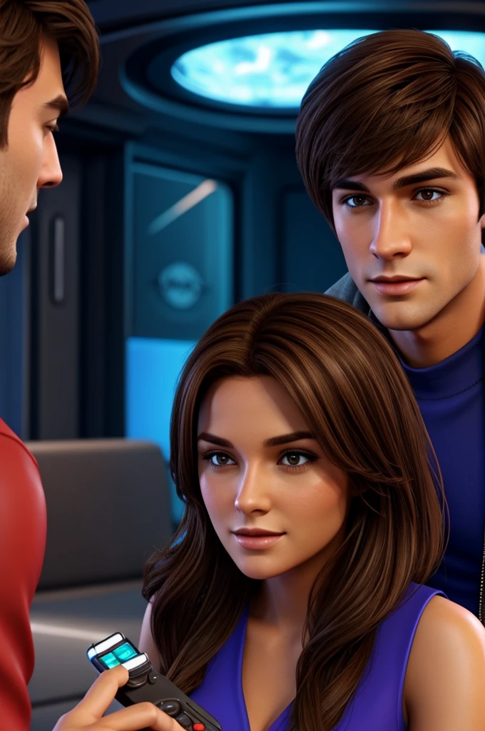 Woman with brown hair on a date with Zayne from the video game Love and deepspace