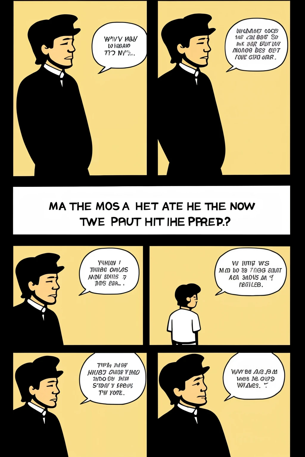 makes a two-vignette comic strip based on the poem MASA