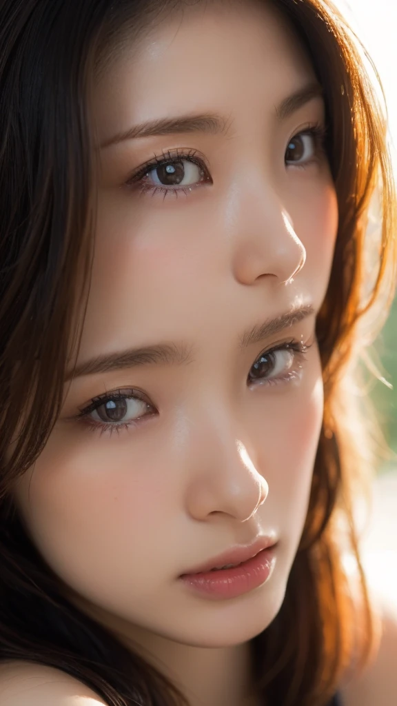 (masterpiece),(Highest quality:1.2),(Very detailed:1.2),(High resolution),(Photorealistic Stick),(RAW Photos),8K,Backlight,(Depth of written boundary),(Sleek lighting:1.2),Close-up of a naked woman,Soft portrait shots,Beautiful Japanese Women,Gorgeous face portrait,(Eye light,Sharp pupils,Detailed eye drawing,)Very beautiful face,(Detailed skin texture:1.3),Beautiful portrait,A lovely and delicate face,Beautiful young Japanese woman,Look this way,front,(POV shot),(sleepy)