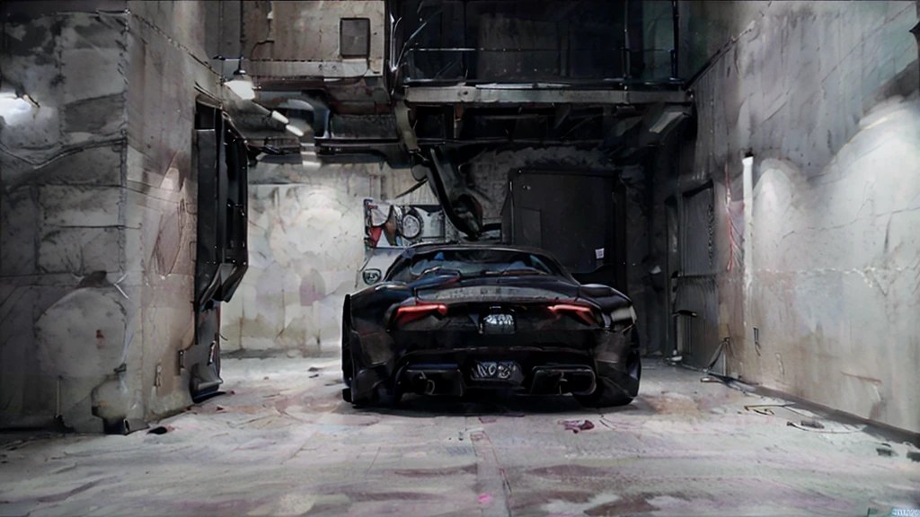 Best detailed, ultra detailed, cyberpunk art, a picture of a futuristic church in cyberpunk punk city, (full building: 1.5), great cyberpunk art, bright neon lights, cyberpunk elements, a sports car parked in the entrance of the building, the cross lit in pink light, stained glass art in neon colors, cyberpunk futuristic city background, 16k, RAW, ultra wide shot, photorealism, depth of field, hyper realistic, 2.5d rendering,