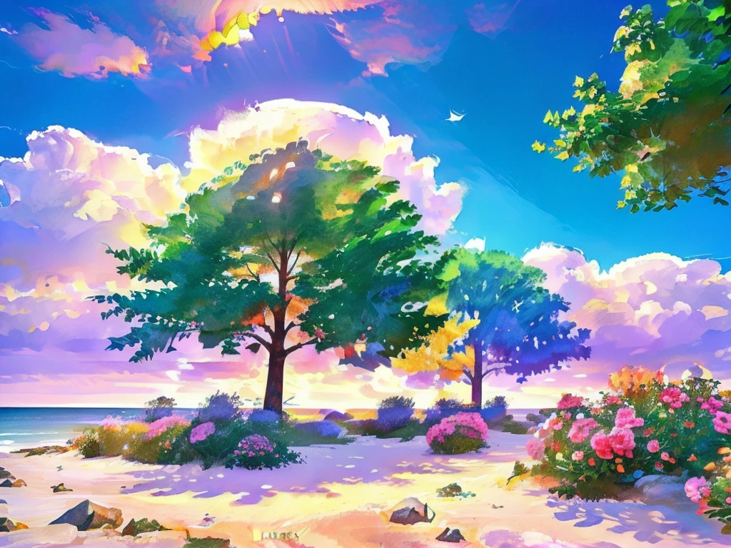 items to enjoy a sunny day in summer. Vivid colors, 4k, high quality.