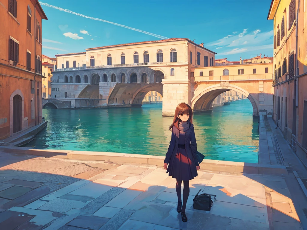 Beautiful sunny day in pisa, italy