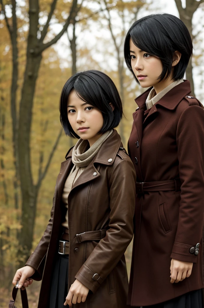 Mikasa&#39;s Attack on Titan, posing in lingerie, her nipples stand out