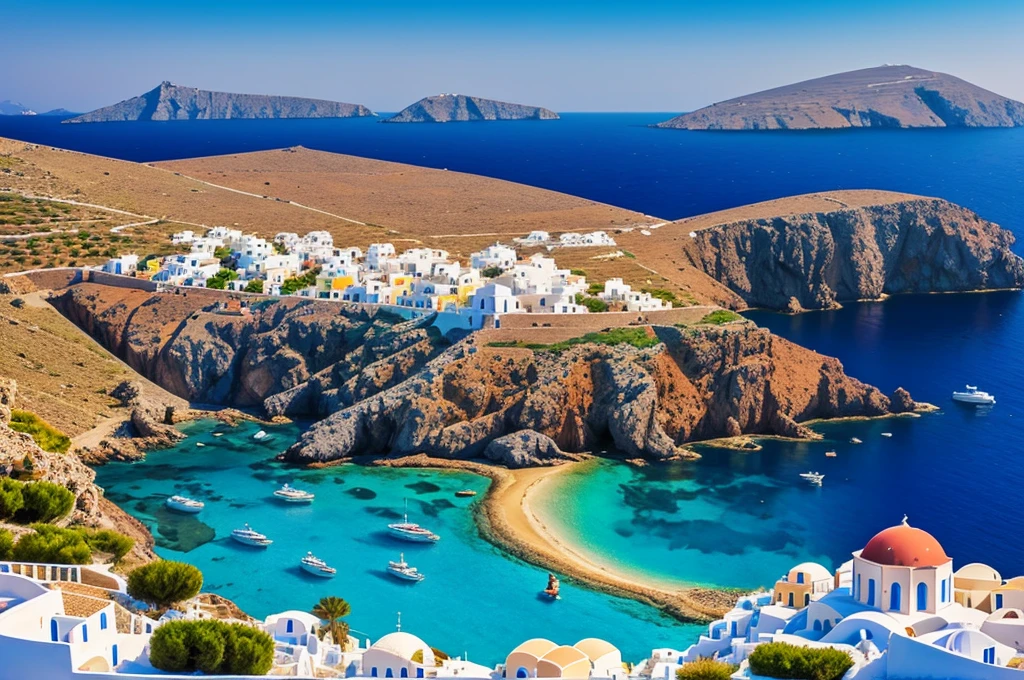 Greek islands on a sunny day
