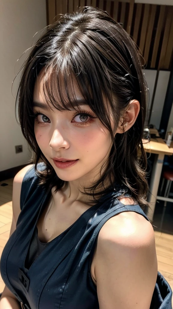 (masterpiece:1.3), (8K, Photorealistic, Raw photo, Best image quality: 1.4), Japanese schoolgirl、(Random Hairstyles:1.2)、Cleavage:1.2、Super detailed face、Attention to detail、double eyelid、Put your chest together、Sharp focus:1.2、Beautiful woman:1.4、Light brown hair、Highest quality、masterpiece、Ultra-high resolution、(Photorealistic:1.4)、, compensate, eye shadow, Thick eyelashes, Fantasy, Looking at the audience, spring ((Natural big breasts:1.2)),((Upper Body))