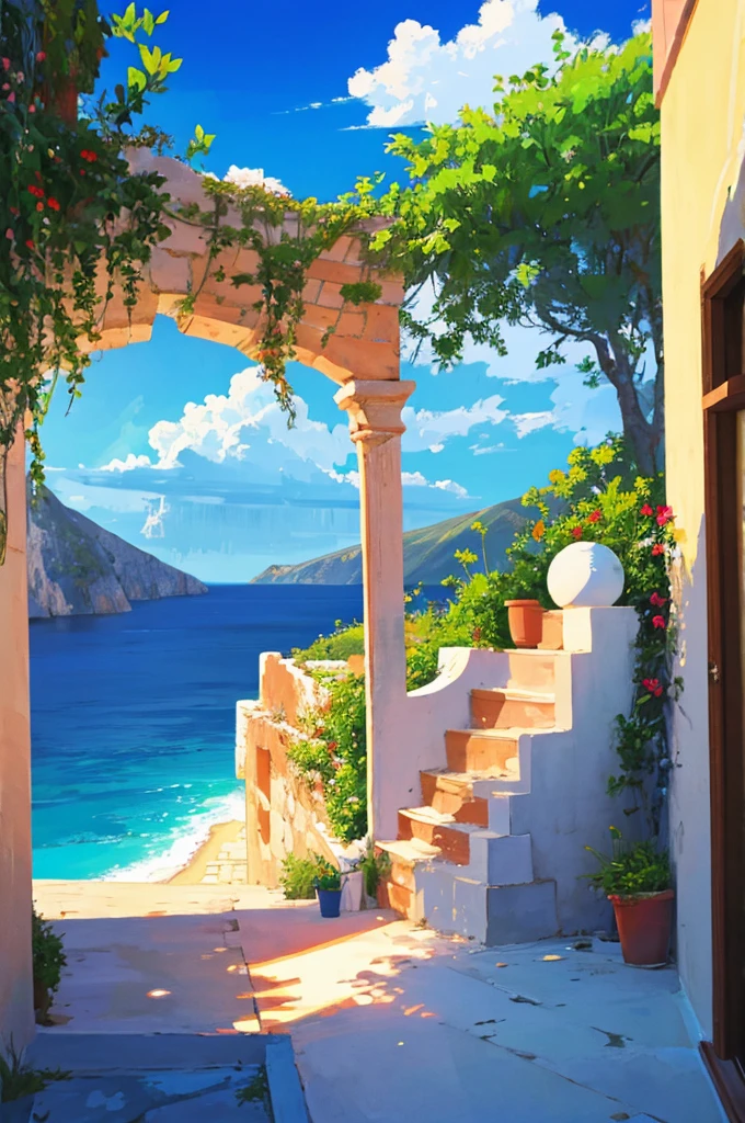 Greek islands on a sunny day