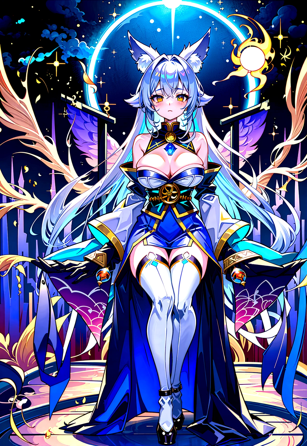 fox Light blue hair 　beast girl　indigo fur　fox beast girl　fox Light blue hair 　beast girl　indigo fur　fox beast girl　Wallpaper 4k,8k,highly detailled,,vivid colors,detailed kitsune with 9 tails,traditional Japanese artwork,tatami floor,beautiful cherry blossoms,floating lanterns,dark silhouette of a pagoda,subtle moonlight,dense forest,ethereal atmosphere,dappled sunlight,whimsical spirit,serene expression,elaborate kimono and obi,delicate hand-painted details,luminous eyes　Anime Style　fox　blue　White-faced golden-haired nine-tailed fox　Coat blue　　((best quality)), ((masterpiece)), (detailed), perfect face,solo,kemono,night,fantasy,rainy,thunder,black fur,golden stripes,anthro black wolf.wore a robe that hugged his muscular frame, with a long blue cloak draped over his shoulders.golden eyes,magic,wizard hooded((best quality)), ((masterpiece)), (detailed), perfect face,solo,kemono,night,fantasy,rainy,thunder,black fur,golden stripes,anthro black wolf.wore a robe that hugged his muscular frame, with a long blue cloak draped over his shoulders.golden eyes,magic,wizard hooded　mysterious background　Blue Flame　girl　have a ball of light Anime Style　fox　blue　White-faced golden-haired nine-tailed fox　Coat blue　full body furry wolf,center,((beautiful hairl)),((Solo)),((Furry)),((e621)),((Furry robotic wolf)),(protogen robot  wolf)))，Made of metal，（cyborg people：1.1），（[coda|Line of detail]：1.3），（complexdetails），hdr，（complexdetails，Hyper-detailing：1.2），cinema shot，tmasterpiece，best qualtiy，A high resolution，bulge foreign body penetration，at centre,Robot feet，((Mechanical high heels))， Android，(robotjoints)，(Robot briefs)，Cool robot feet,robot leg,(Cyborg footwear)，((Robotic footwear high heels)) ,(((Robotic breasts))),(((android))),(((Robot full-body sexual suggestion)))，((((android))))，Cute girl made of metal, (Cyborg: 1.1), ([Tail | More wires]: 1.3), (complexdetails), hdr, (complexdetails, Ultra detail: 1.2), cinema s　　mysterious background　Blue Flame　girl　have a ball of light