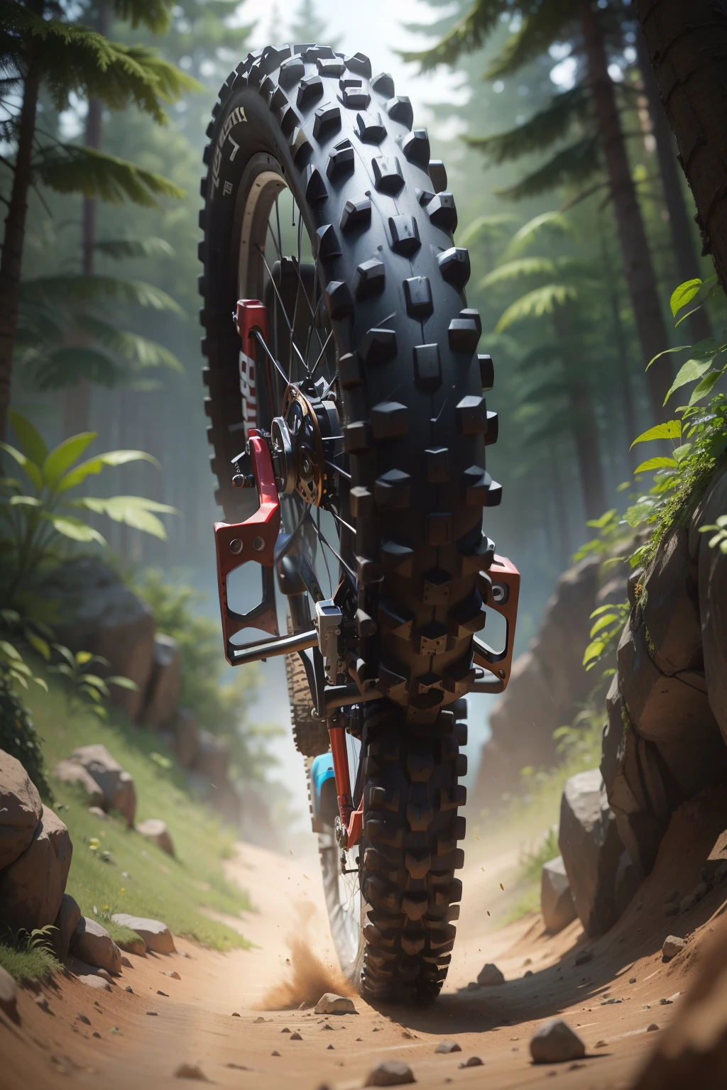 Giant Talon 3 for Dirt Jump: This high-quality bicycle is designed for extreme off-road adventures. The frame, crafted with exquisite detail, resembles a giant talon, giving it an unmistakable and menacing appearance. The three-wheeled configuration provides unmatched stability, allowing for daring jumps and tricks without compromising balance. The bike's tires are large and rugged, perfect for navigating diverse terrains. The attention to detail in the design and construction of this dirt jump bike is evident in every rivet and screw, making it an outstanding addition to any off-road enthusiast's collection.