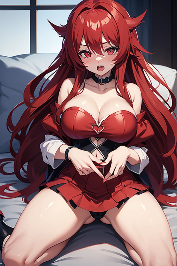 Generate an image of rias gremory doing ahegao