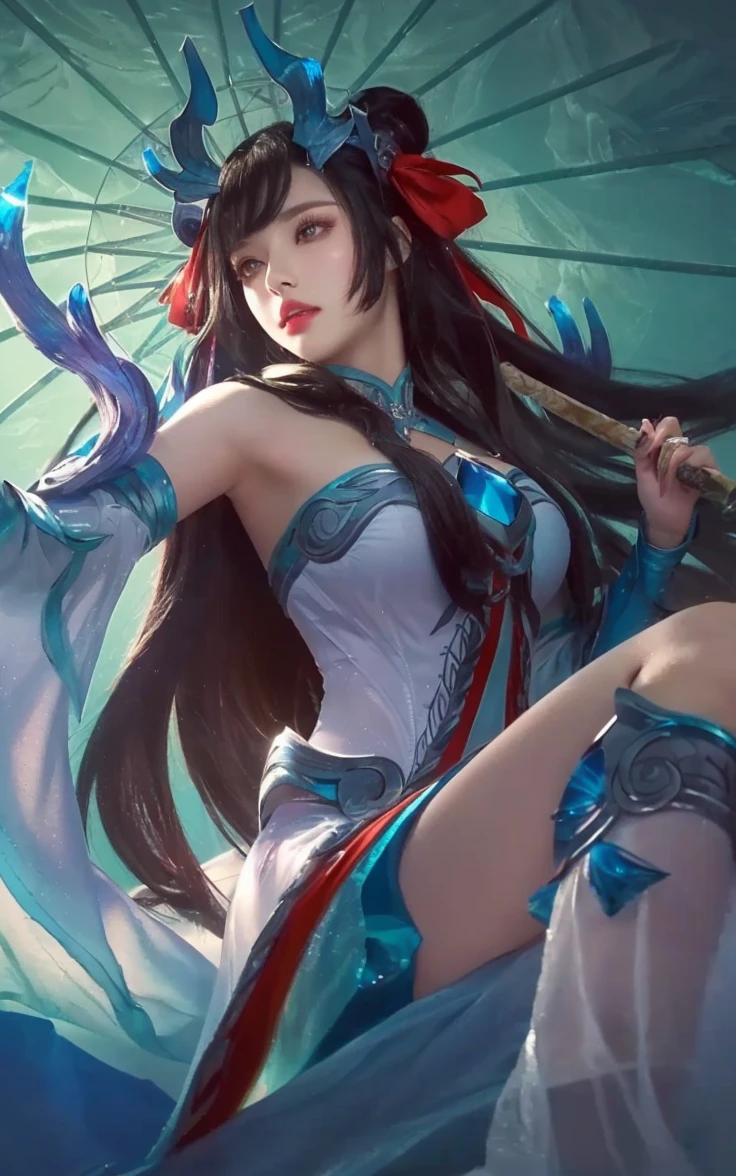 girl with extremely large breasts,long flowing ice blue hair,ice queen,ice sorceress,beautiful detailed eyes,beautiful detailed lips,extremely detailed face and eyes,intricate ice crystal patterns,magical ice storm,dramatic lighting,cold blue color palette,realistic,photorealistic,photo-realistic:1.37,(best quality,8k,highres,masterpiece:1.2),ultra-detailed,vivid colors,fantasy,cinematic,dramatic, rage expression