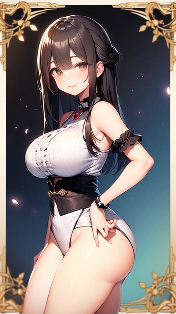 ((Highest quality、、masterpiece:1.3)), Upper Body、Long legs、Sharp focus:1.2, Beautiful woman with perfect figure:1.4、((Big Breasts:1.2)), (Big Breasts、Soft looking big ass、Feminine body 、Smiling:1.2), Face and skin texture crafted to the smallest detail、Fine-grained、double eyelid、25-year-old female、sexly、Casual wear