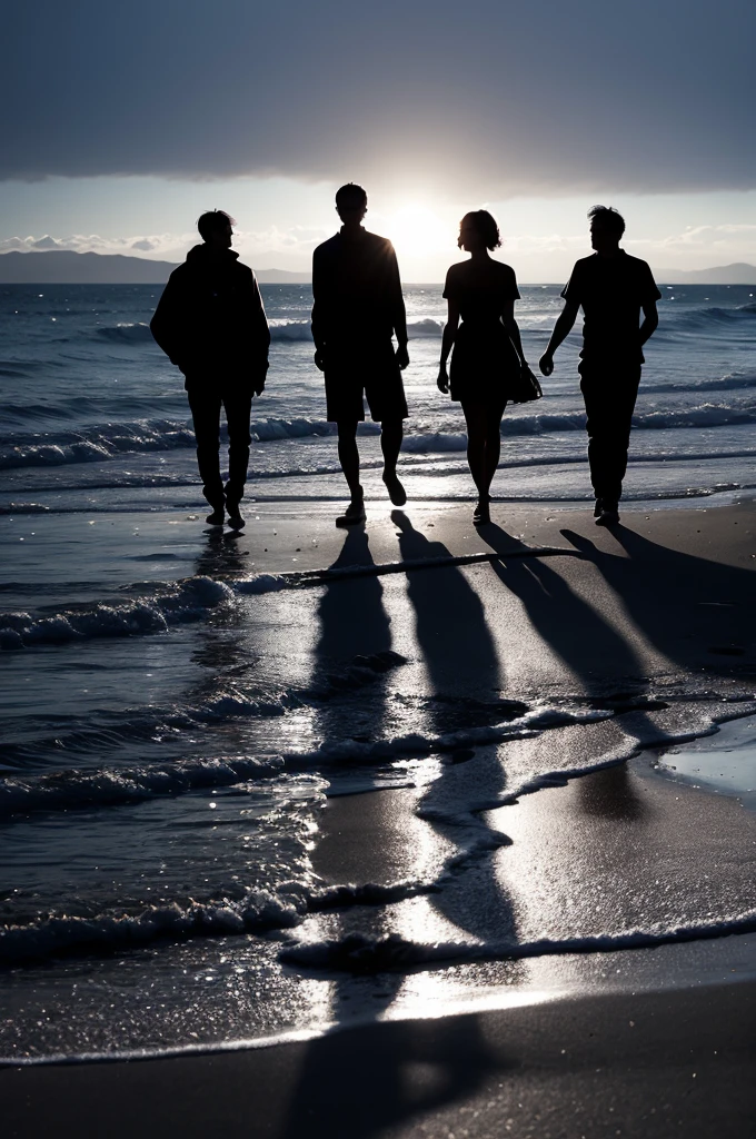 Four black silhouette