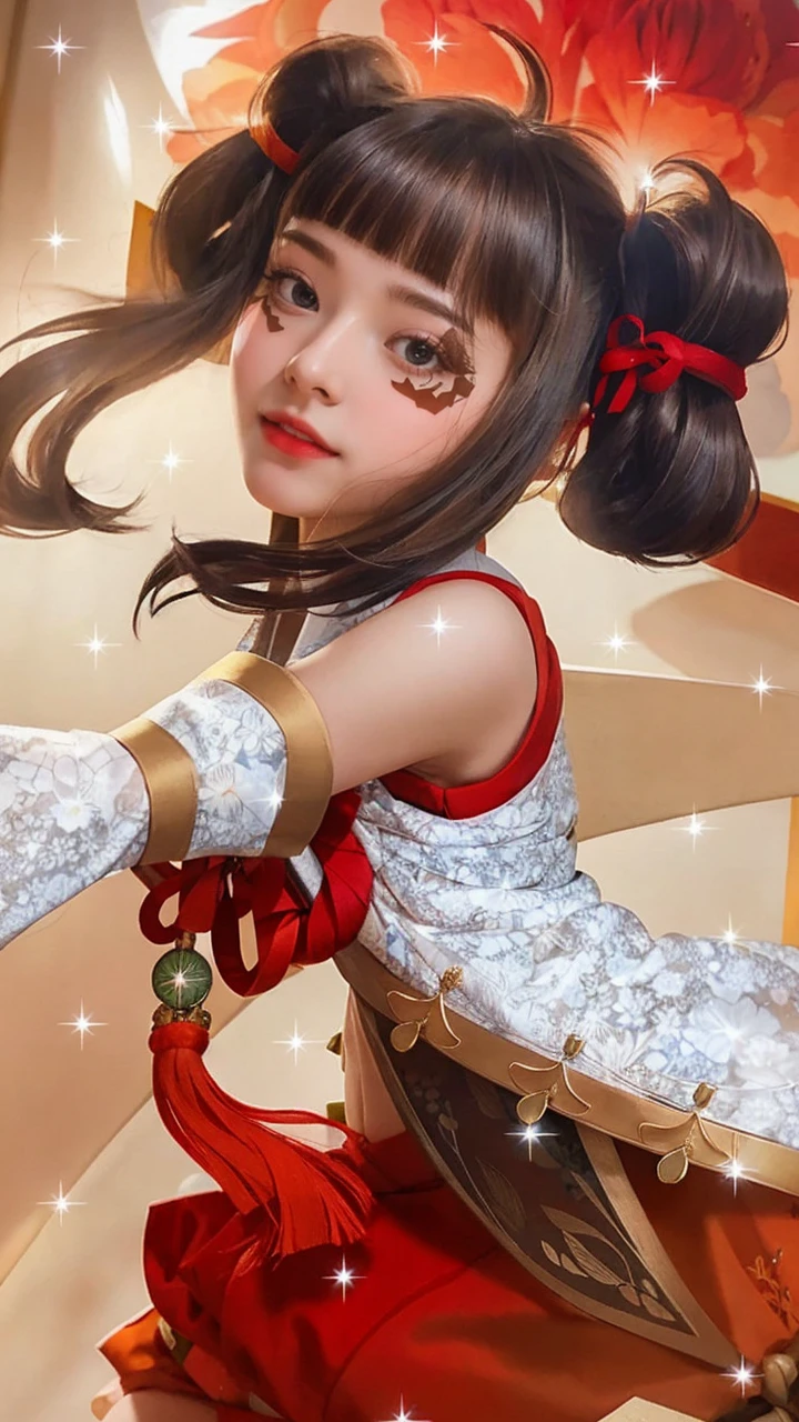 ((best quality)), photorealistic, photorealism, Photorealistic, high resolution, Beautiful, , 20 Years Old, White Skin, pale skin, medium breast, seductive pose, dynamic pose, looking at the camera, (Detailed face), short hair, sexy body, (wearing japanese kimono), (japanese flowers motif kimono), Fingers are occluded, bokeh, cafe background