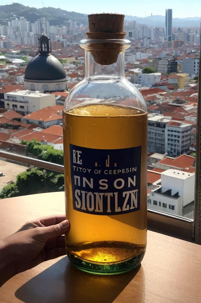 The city of São Bento do Sul inside a bottle 