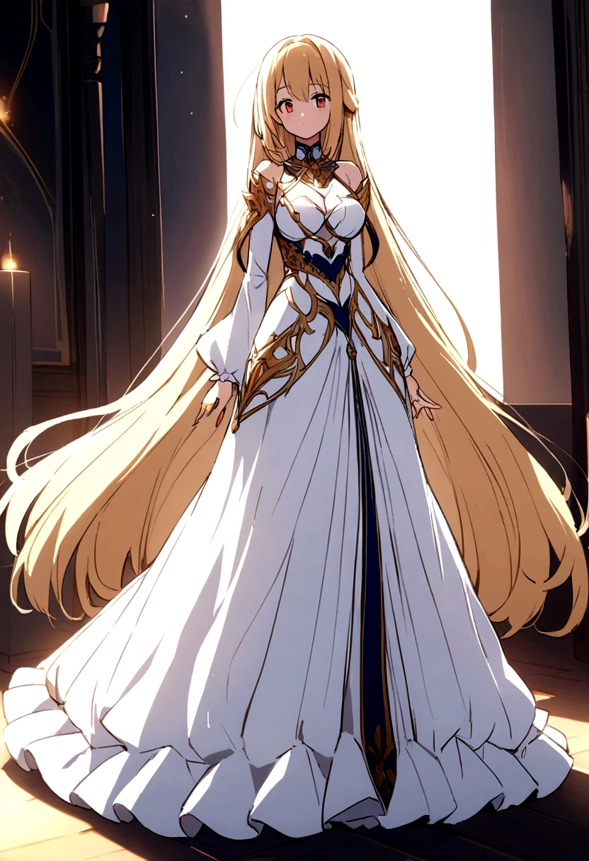 Anime girl with long dress