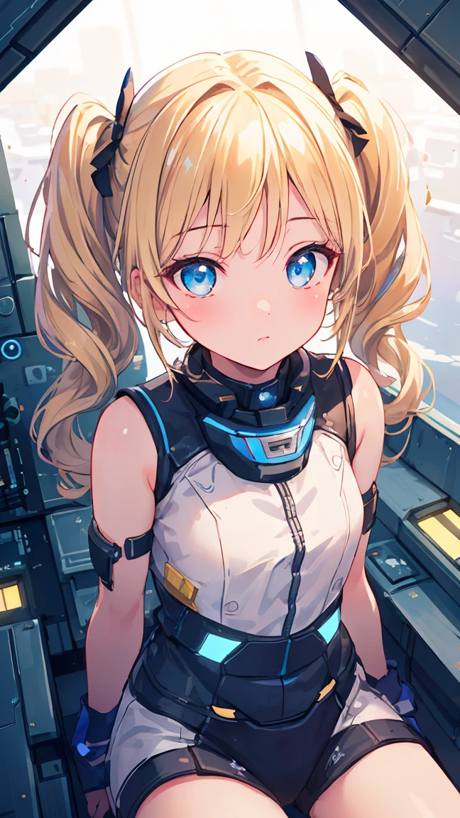 Masterpiece, beautifully detailed eyes,
stunning 4K artwork,
1 girl,
blonde hair, twin tails,
blue eyes,
ultra-realistic, (photorealistic:1.3), RAW photo, professional photography, cinematic lighting, realistic portrait, inside spaceship, sitting in cockpit,
(random cute poses:1.3),
((bokeh)), depth of field, looking towards you