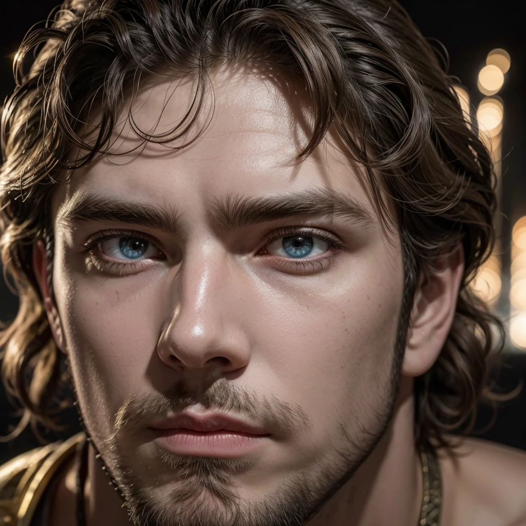 Face of Greek God looking like Zeus