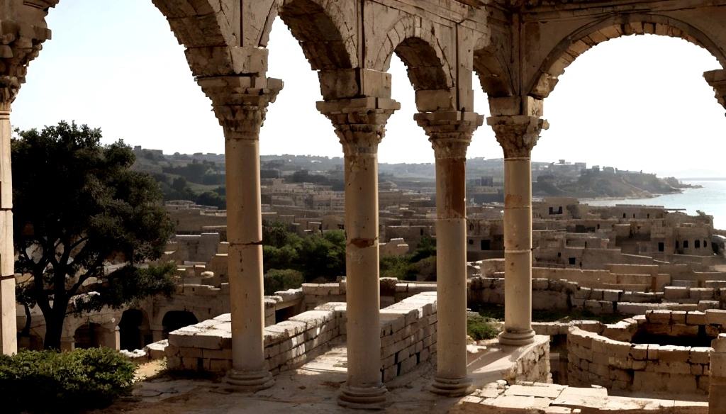 Carthage, overlooking, 55 BC date, not ruin, not destroyed.
