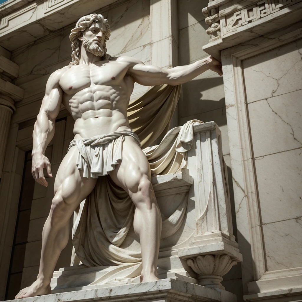 statue Greek god looking like Zeus